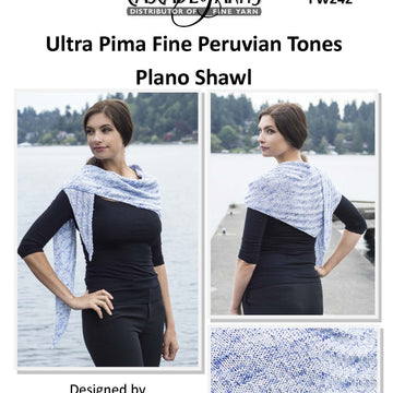 Peruvian Tones Plano Shawl in Cascade Yarns Ultra Pima Fine - Free
