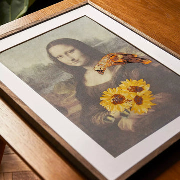 Inspired by Mona Lisa & Sunflowers, Leonardo Da Vinci & C. Maratti, Le Louvre, Embroidery Kit