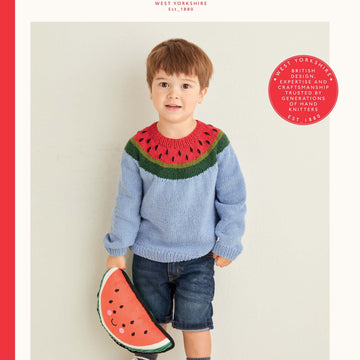Sirdar Watermelon Yoke Sweater Jumper Knitting Pattern