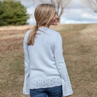 Valley Yarns Ascending Leaves Pullover Knitting Pattern