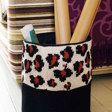 Debbie Bliss Leopard Waste Basket Knitting Pattern