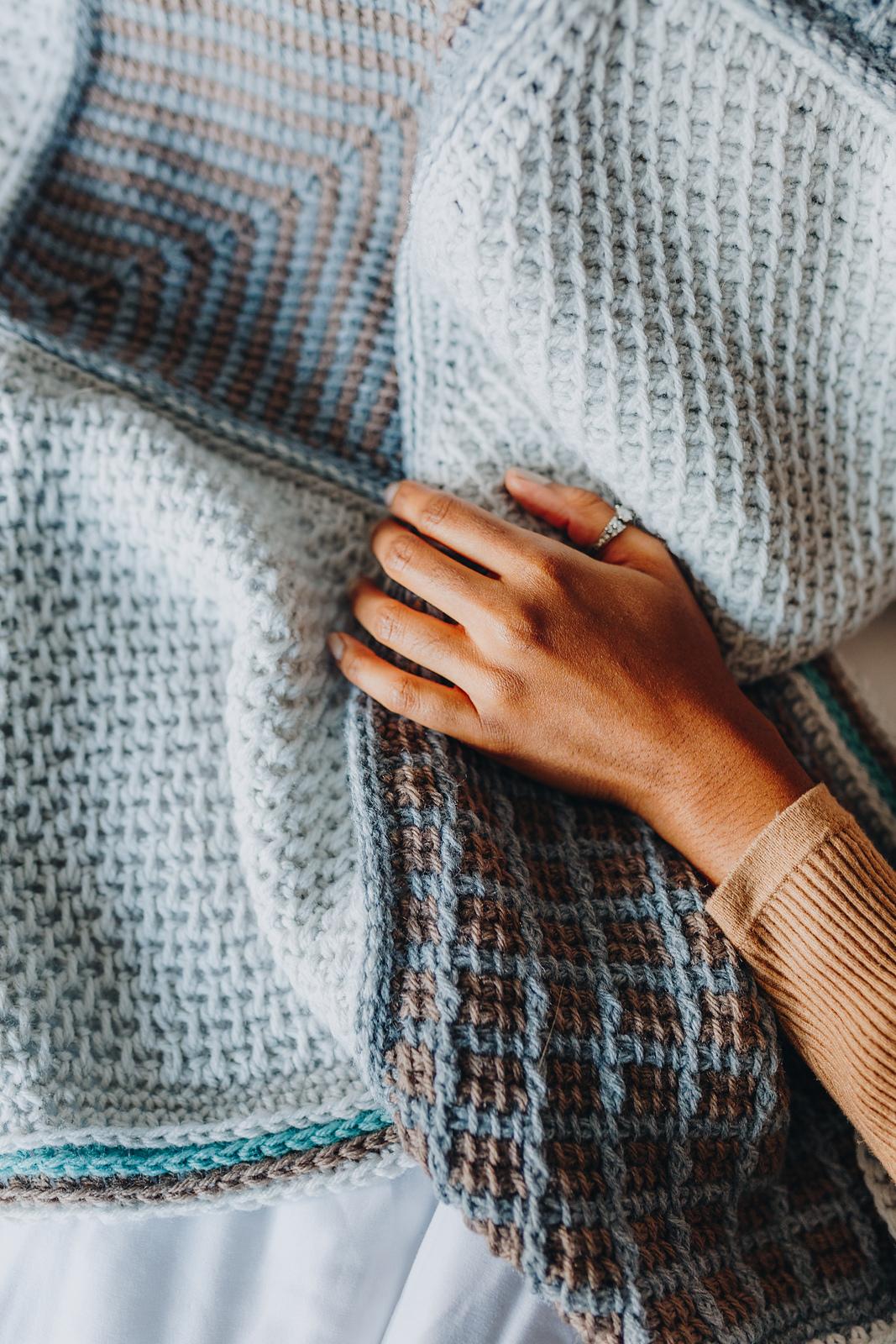 Tunisian Holiday Sampler Blanket