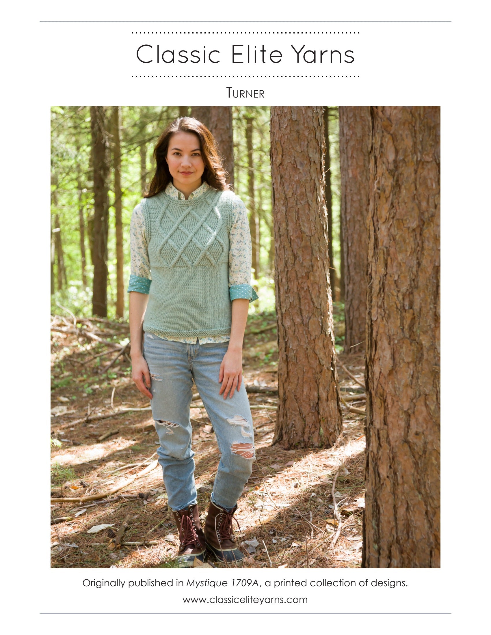 Classic Elite Yarns Turner Vest Knitting Pattern