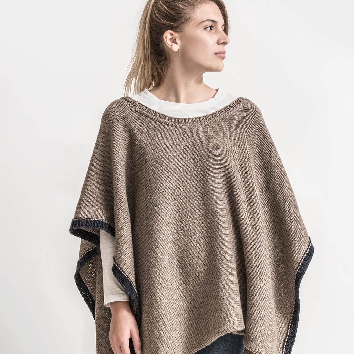 Blue Sky Fibers Big Splash Poncho Wrap Knitting Pattern