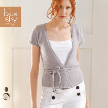 Blue Sky Fibers Tie Sweater Cardigan Knitting Pattern