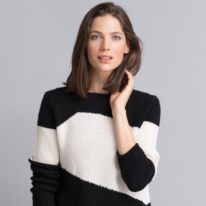 String Grace Colorblock Pullover Jumper Knitting Pattern