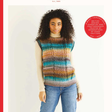 Sirdar Textured Panel Vest Waistcoat Knitting Pattern