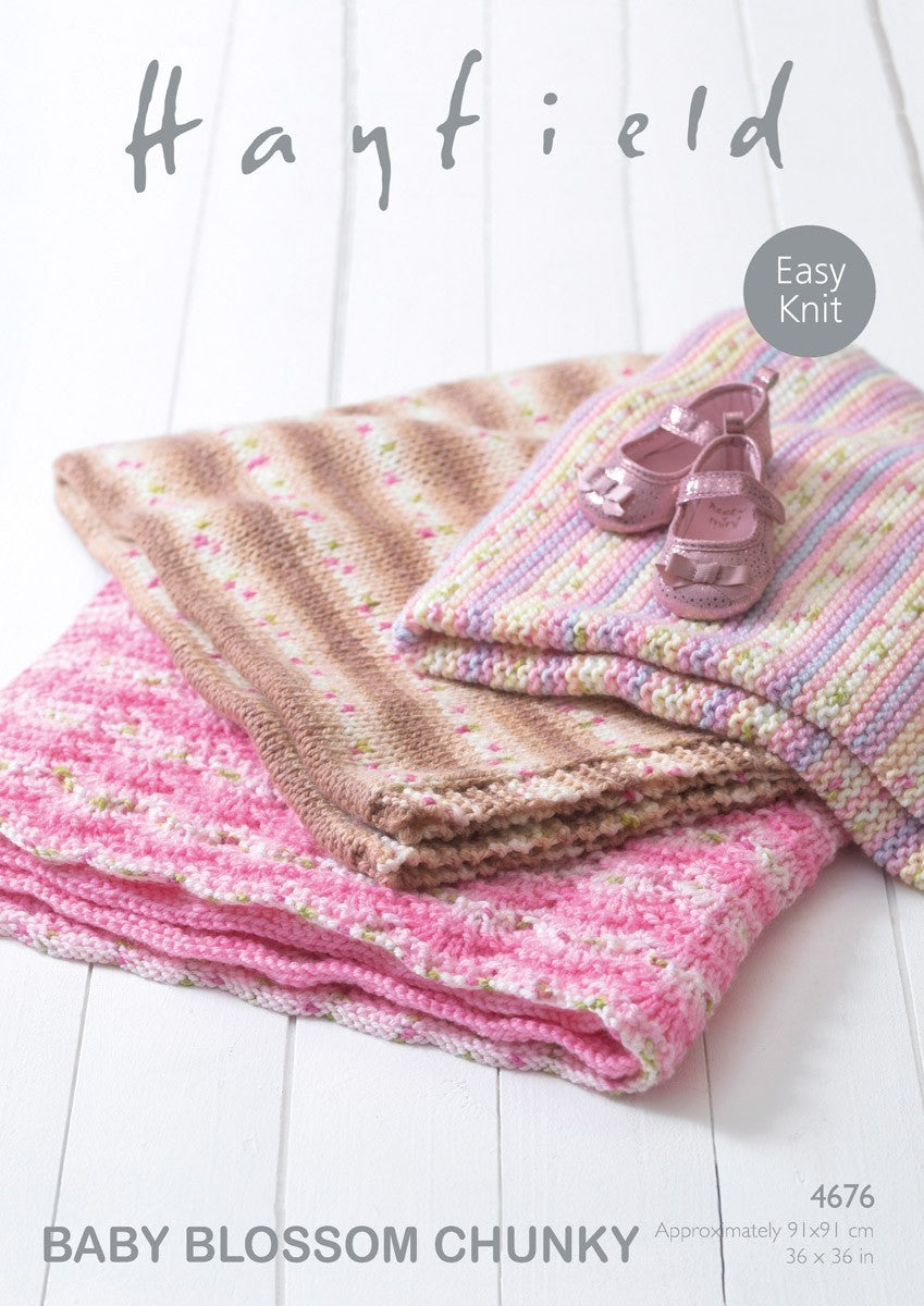Hayfield 4676 Blankets Knitting Pattern