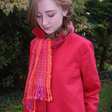 Bobble-Fringe Scarf