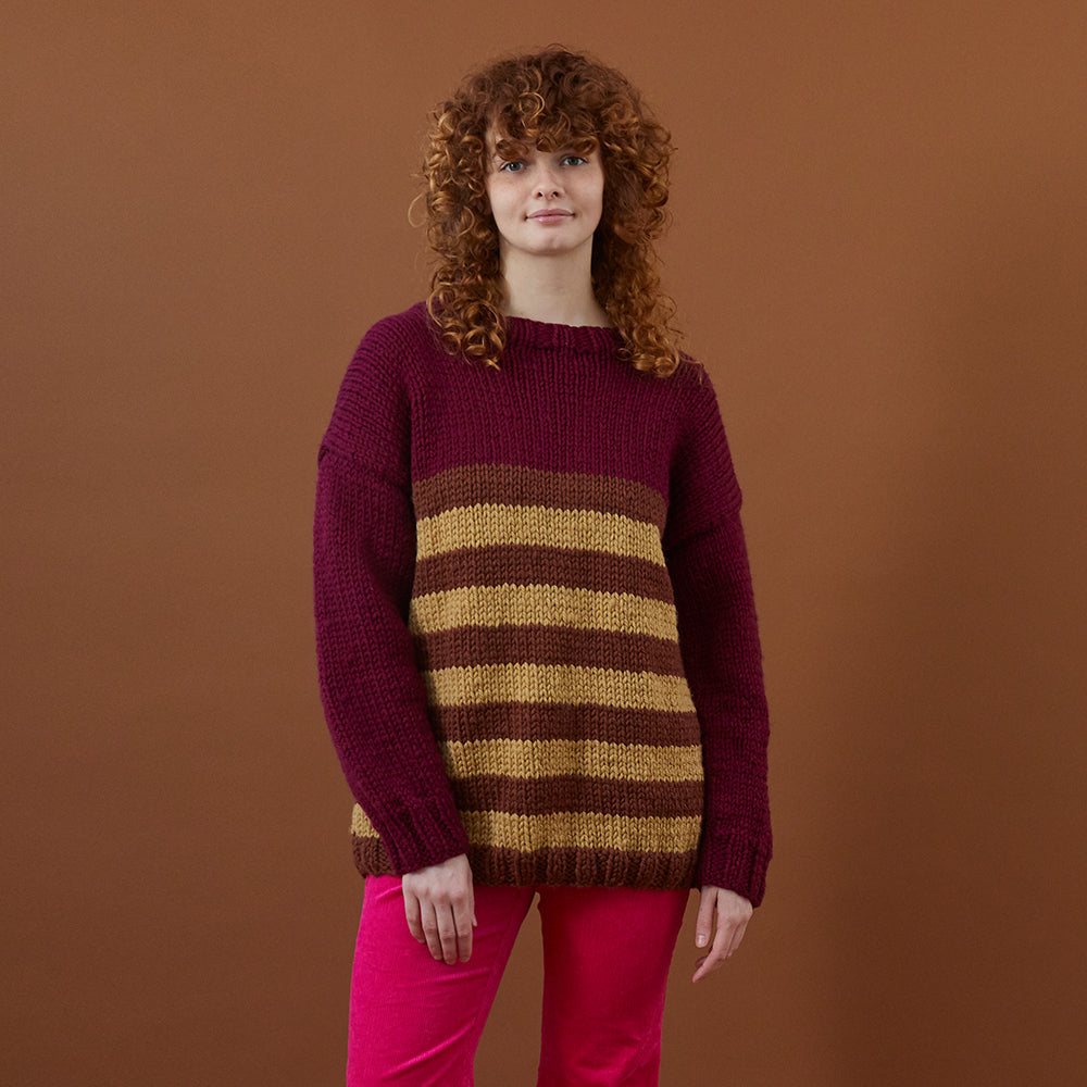 Debbie Bliss Striped Sweater Knitting Pattern