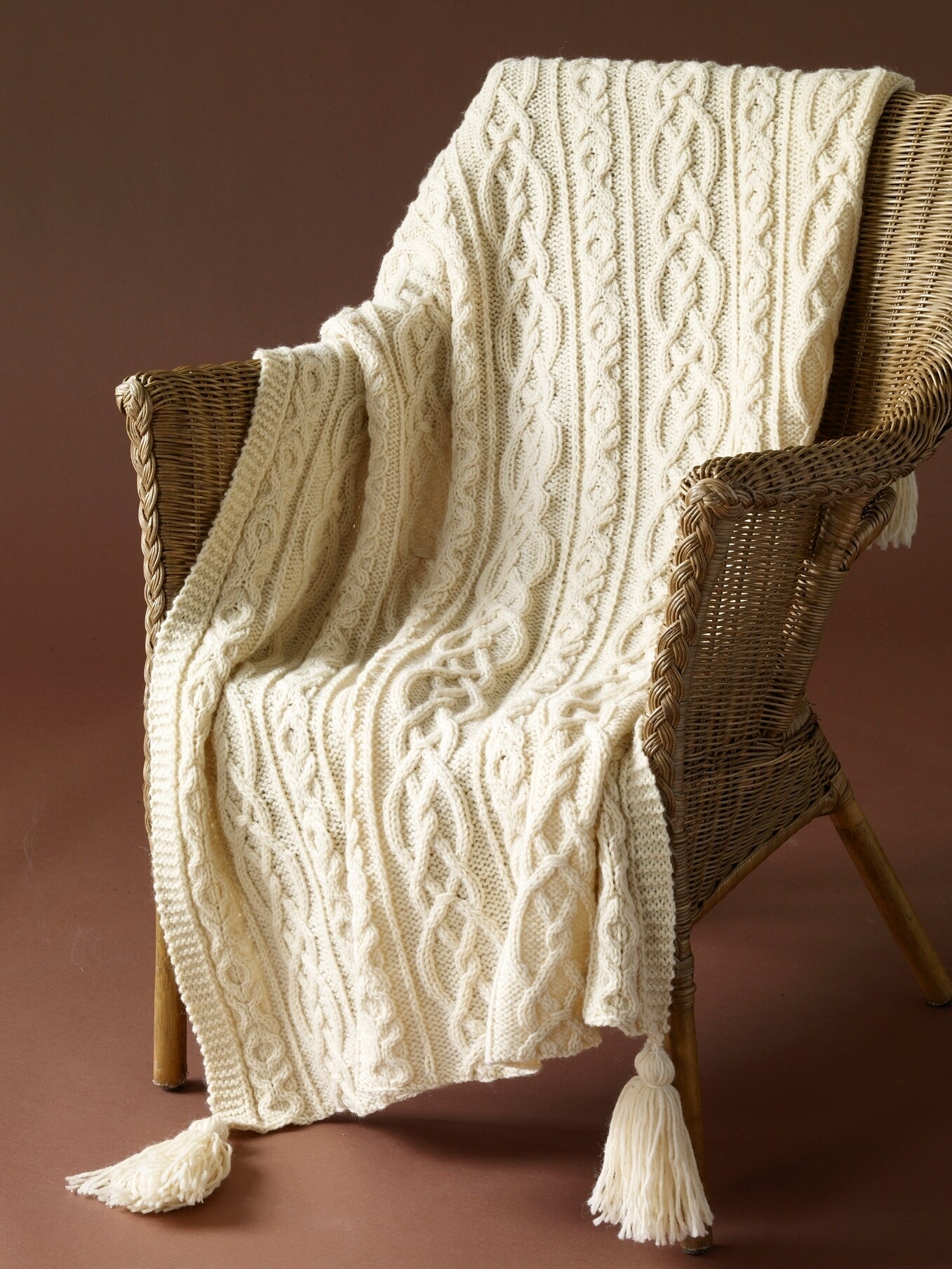 Lover's Knot Afghan Blanket Knitting Pattern