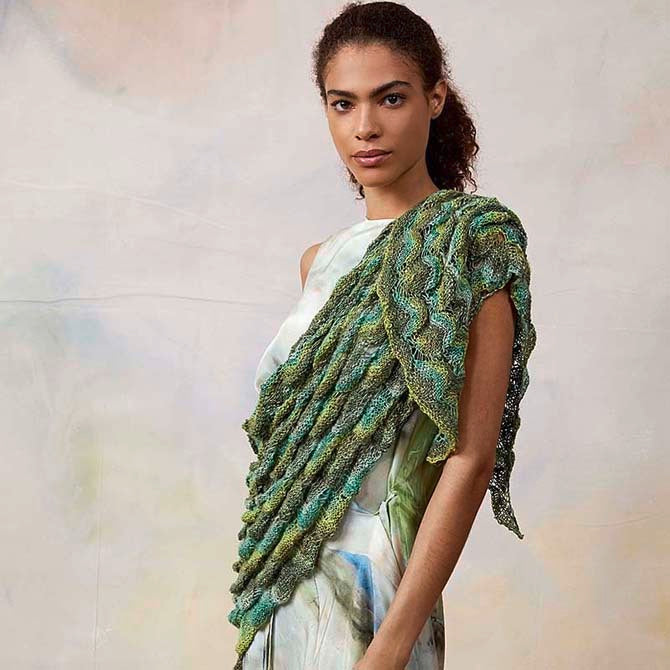 Lang PTO27-04 Triangular Shawl Wrap Knitting Pattern