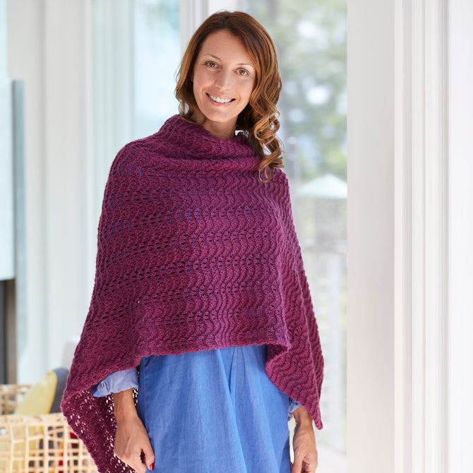 Valley Yarns Pinion Feather Wrap Knitting Pattern