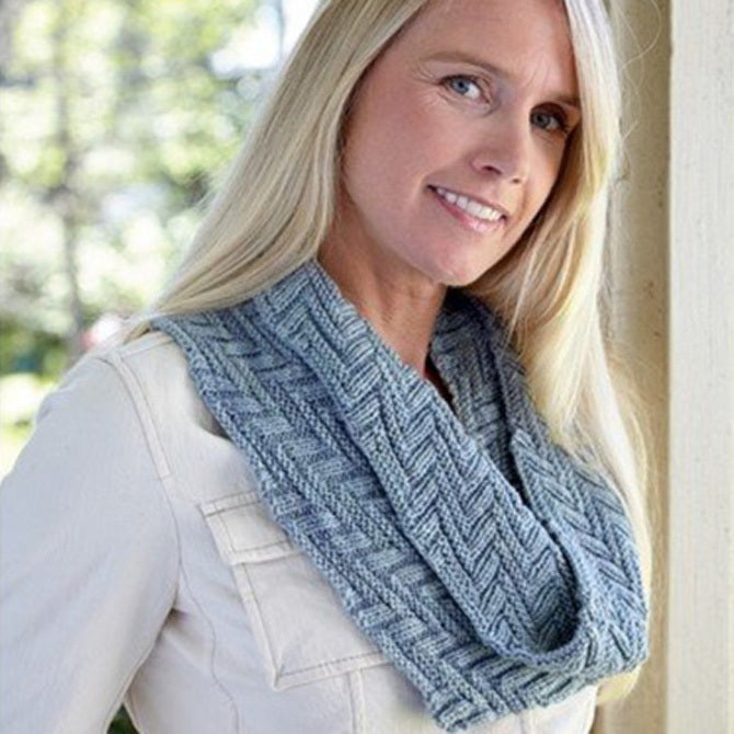 Valley Yarns Bookstack Cowl Knitting Pattern