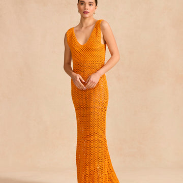 Sirdar Slinky Sundown Maxi Dress Crochet Pattern