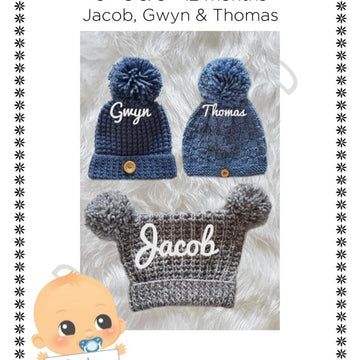 Baby Hats knitting pattern 0-3mth & 6-12mth