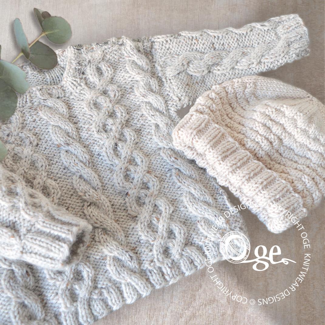Niven Cable Sweater and Hat - P232