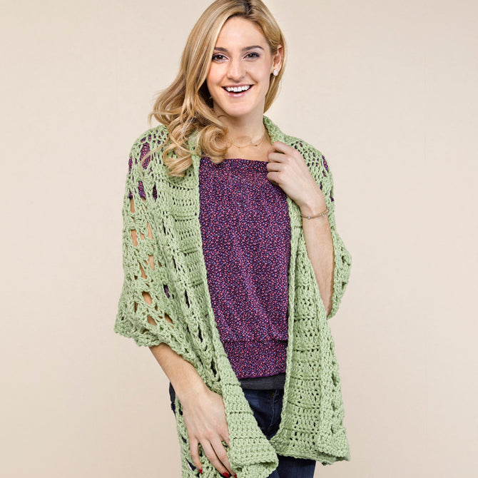 Valley Yarns WEBS Shawl Collar Stole Crochet Pattern