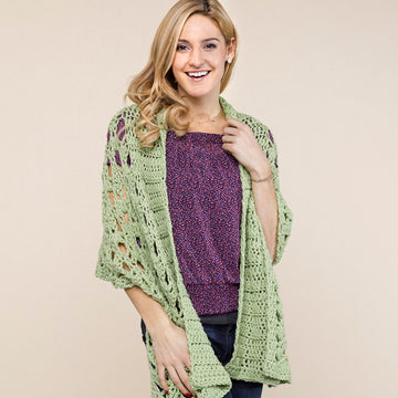 Valley Yarns WEBS Shawl Collar Stole Crochet Pattern