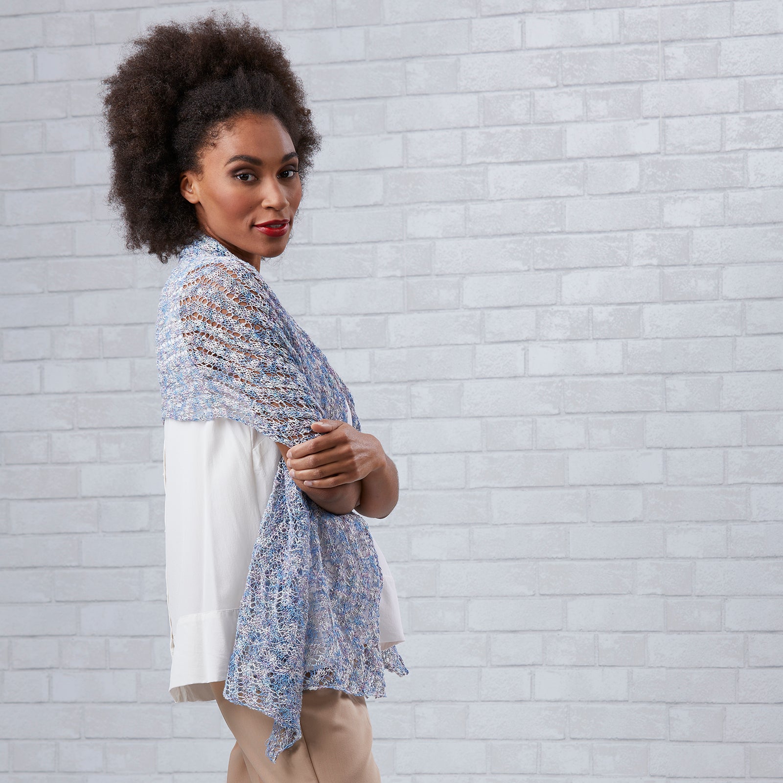 Stacy Charles Fine Yarns Cecily Shawl Wrap Knitting Pattern