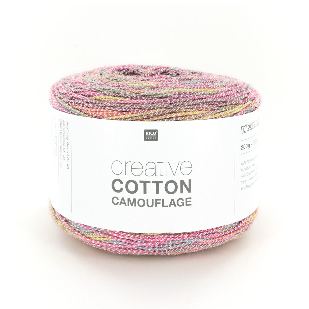 Rico Design Creative Cotton Camouflage Yarn - Cotton DK