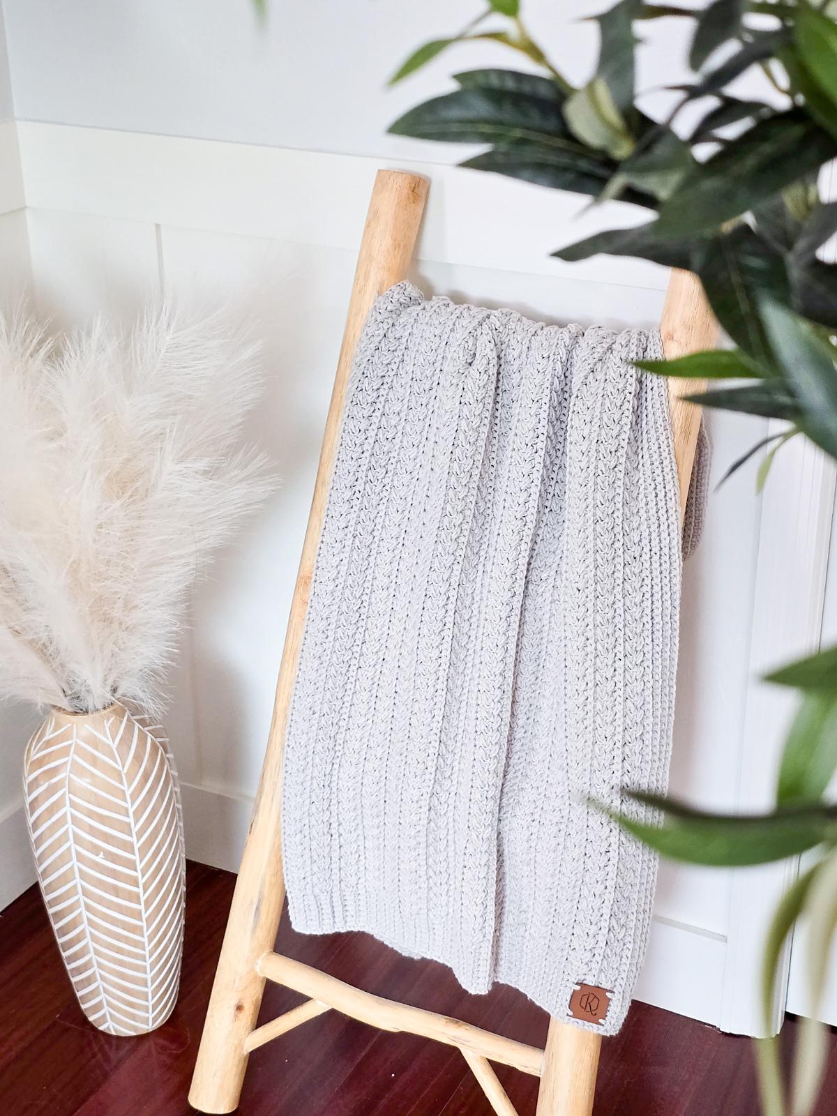 Braided Wheat Crochet Blanket