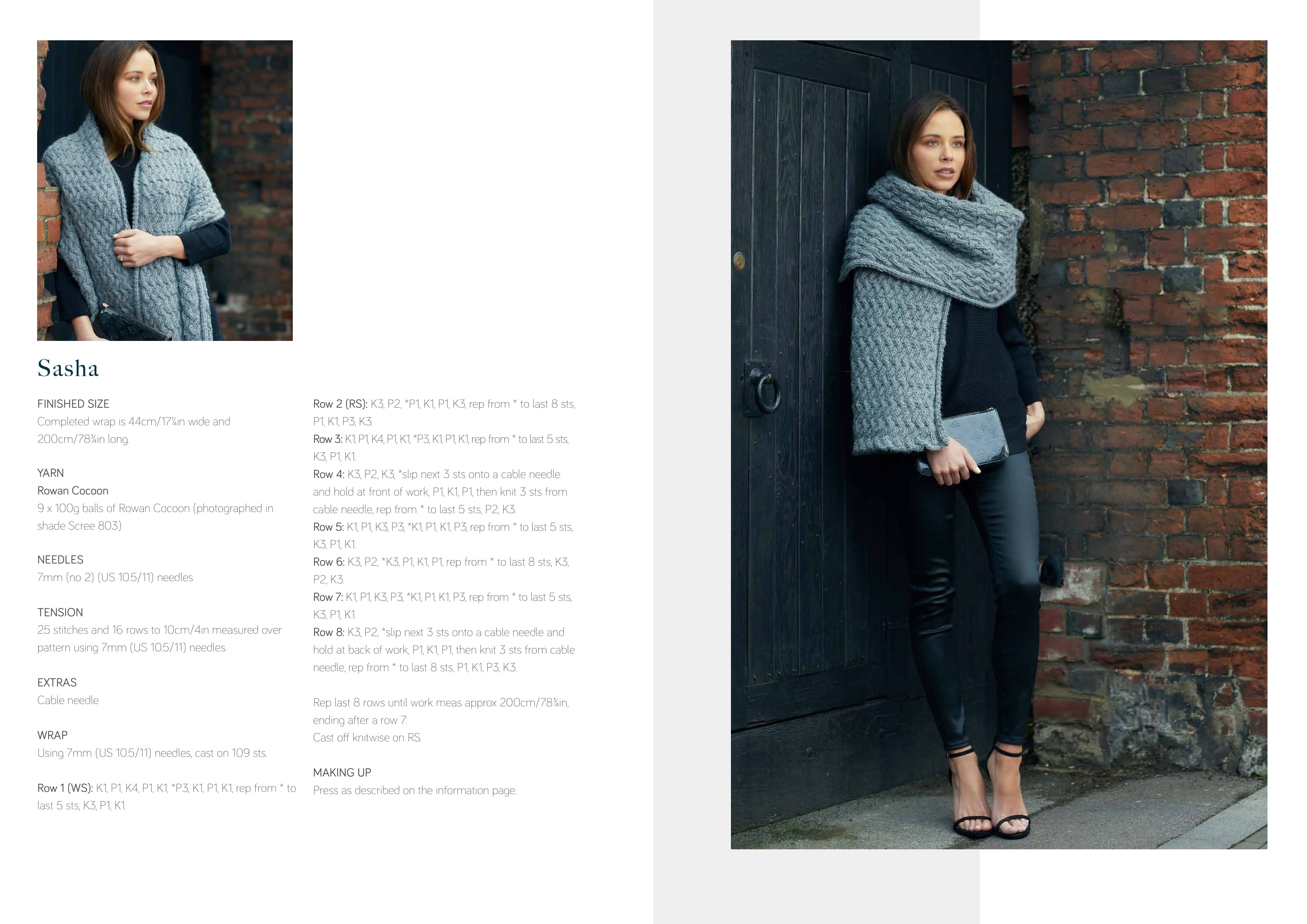 Quail Studio Sasha Wrap Knitting Pattern