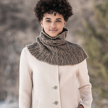 Blue Sky Fibers Clarissa Cabled Cowl Knitting Pattern