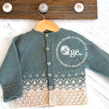 Top down Christmas Nordic Cardigan - P124