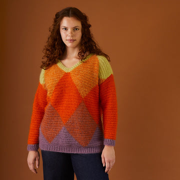 Debbie Bliss Diamond Argyle Sweater