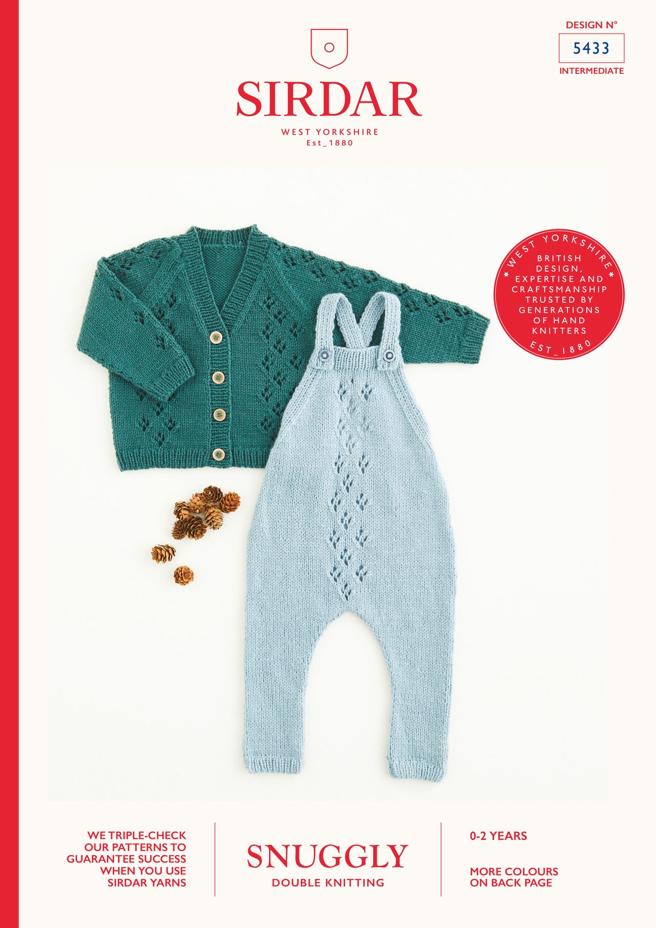 Sirdar 5433 Paw Print Cardigan & Dungarees in Snuggly DK PDF