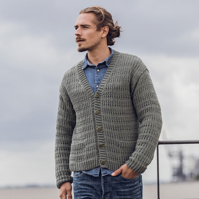 Lana Grossa M Cardigan Knitting Pattern