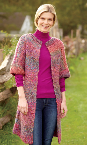 Long & Lean Jacket in Lion Brand Homespun - 70640B PDF