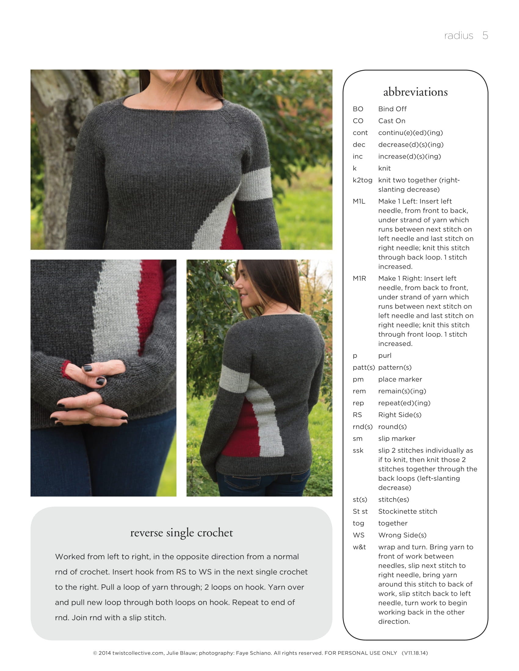 Twist Collective Radius Jumper Knitting Pattern