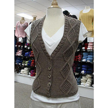 Valley Yarns Greenwood Cabled Vest Knitting Pattern