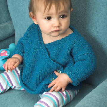 Baby Surplice Cardigan in Plymouth Yarn Daisy - 2637 - PDF