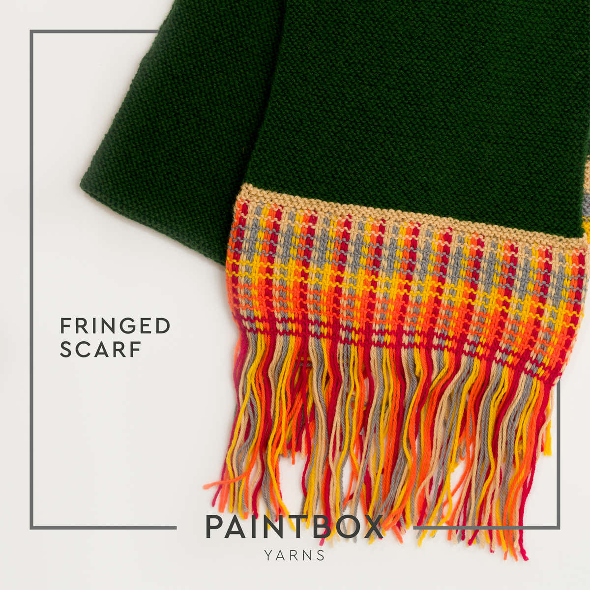 Paintbox Yarns Fun Fringed Scarf Knitting Pattern