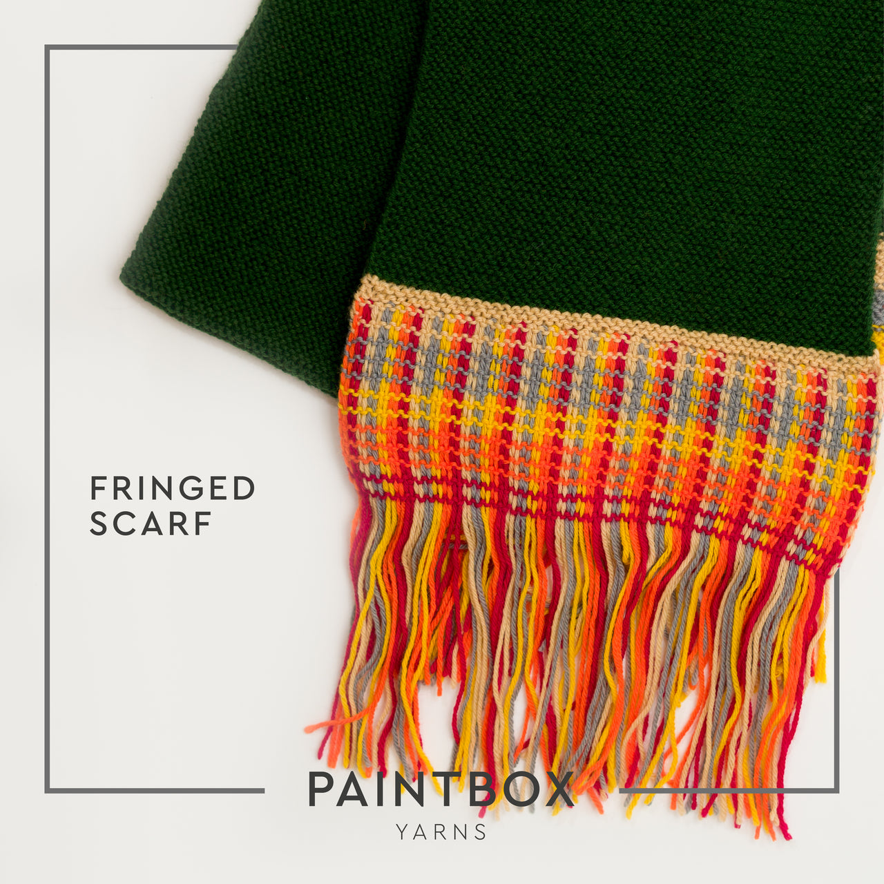 Paintbox Yarns Fun Fringed Scarf Knitting Pattern
