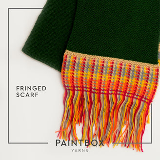 Paintbox Yarns Fun Fringed Scarf Knitting Pattern