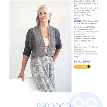 Berroco Nera Cardigan Knitting Pattern