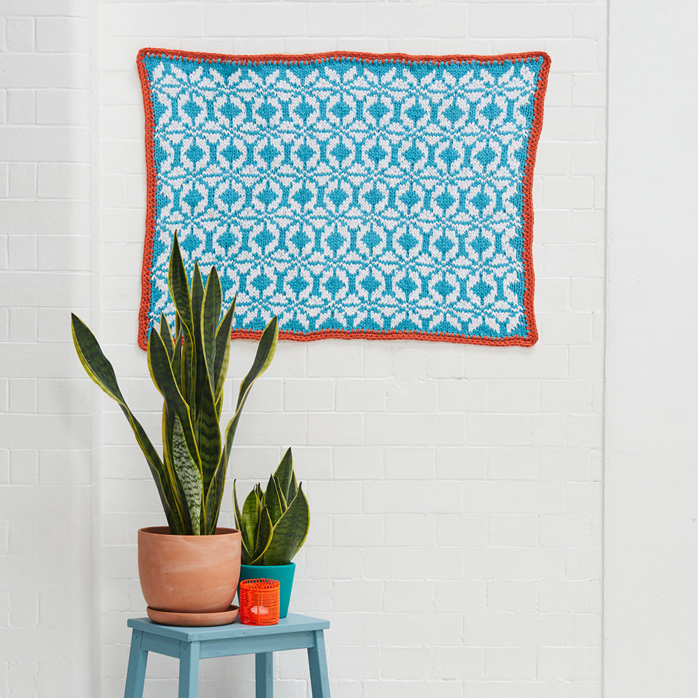 Paintbox Yarns Funky Fairisle Wall Hanging Knitting Pattern