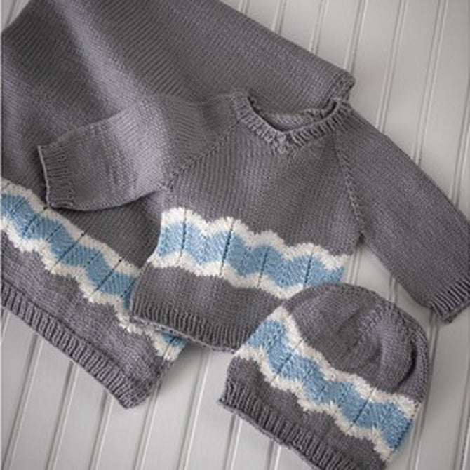 Valley Yarns Grayson Baby Set Knitting Pattern
