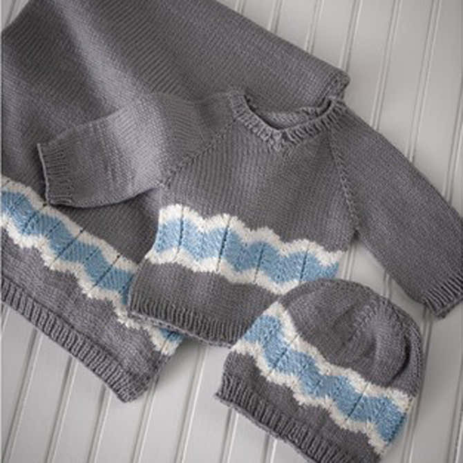 Valley Yarns Grayson Baby Set Knitting Pattern
