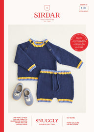 Sirdar Twisted Rib Rainbow Sweater & Shorts Knitting Pattern