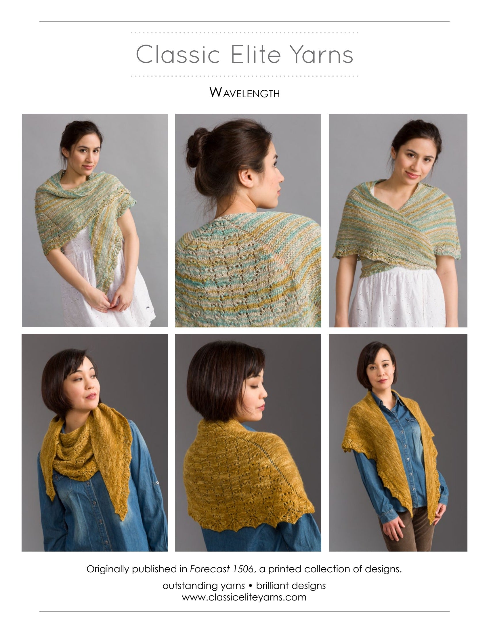 Classic Elite Yarns Wavelength Wrap Knitting Pattern