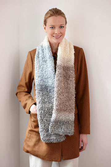 Simple One Ball Scarf in Lion Brand Homespun Thick & Quick - L30125F PDF