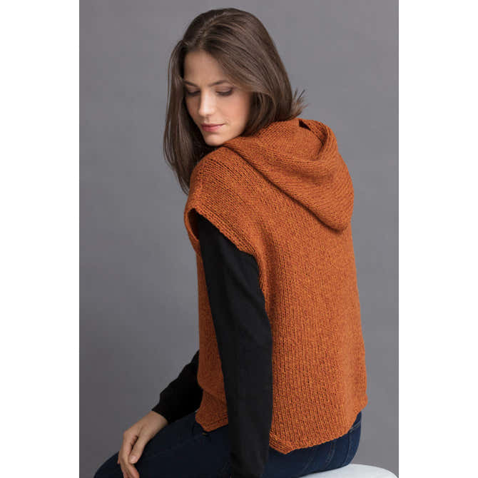 String Brigitte Hoodie Vest Jumper Knitting Pattern