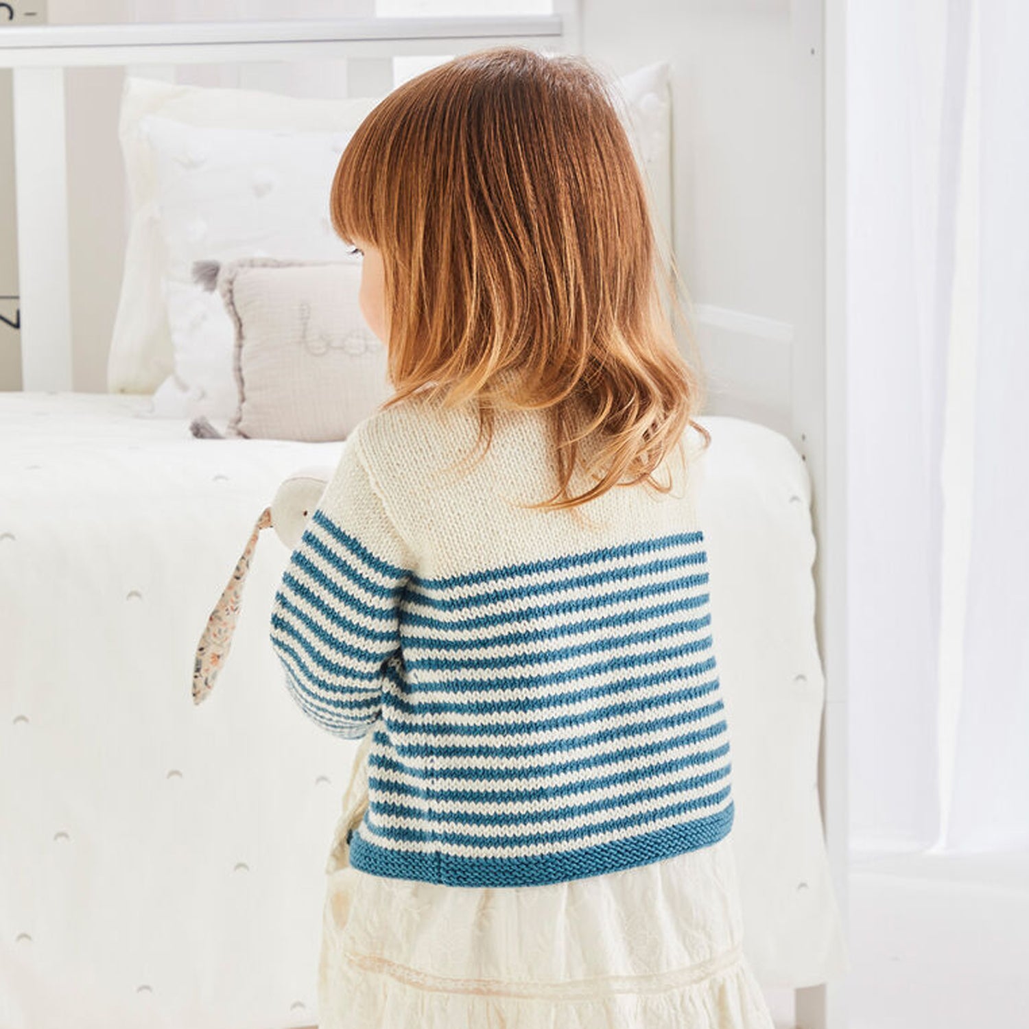 Sirdar Striped Baby Cardigan Knitting Pattern