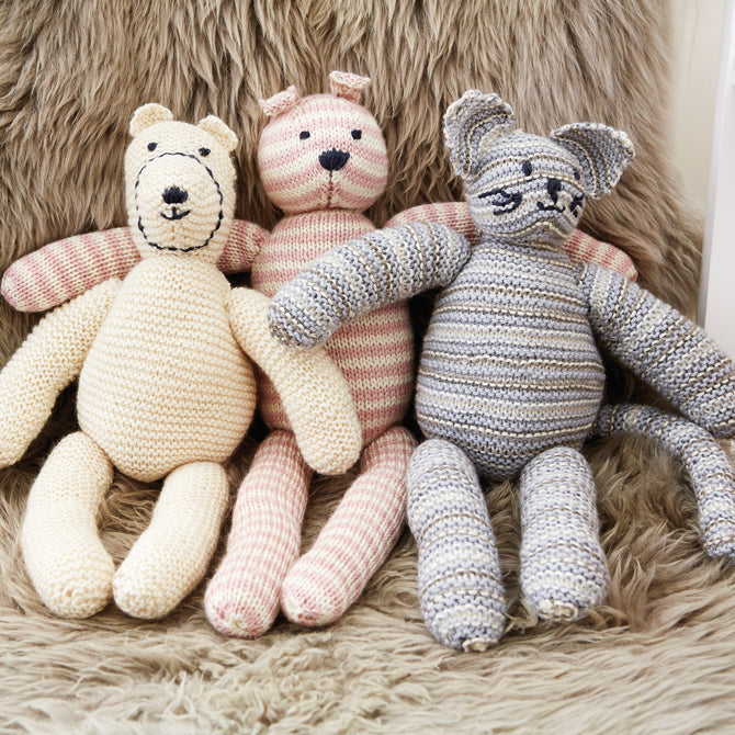 Rowan Mungo, Archie & Stella Toy Knitting Pattern