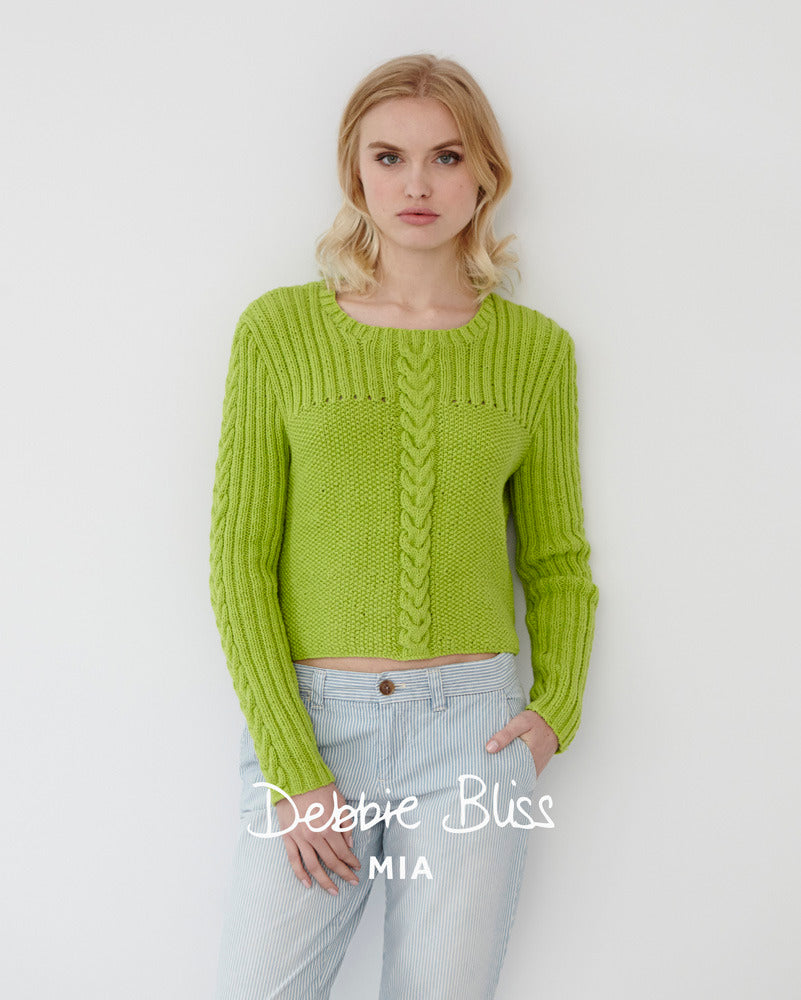 Debbie Bliss Moss Stitch Rib Jumper Knitting Pattern